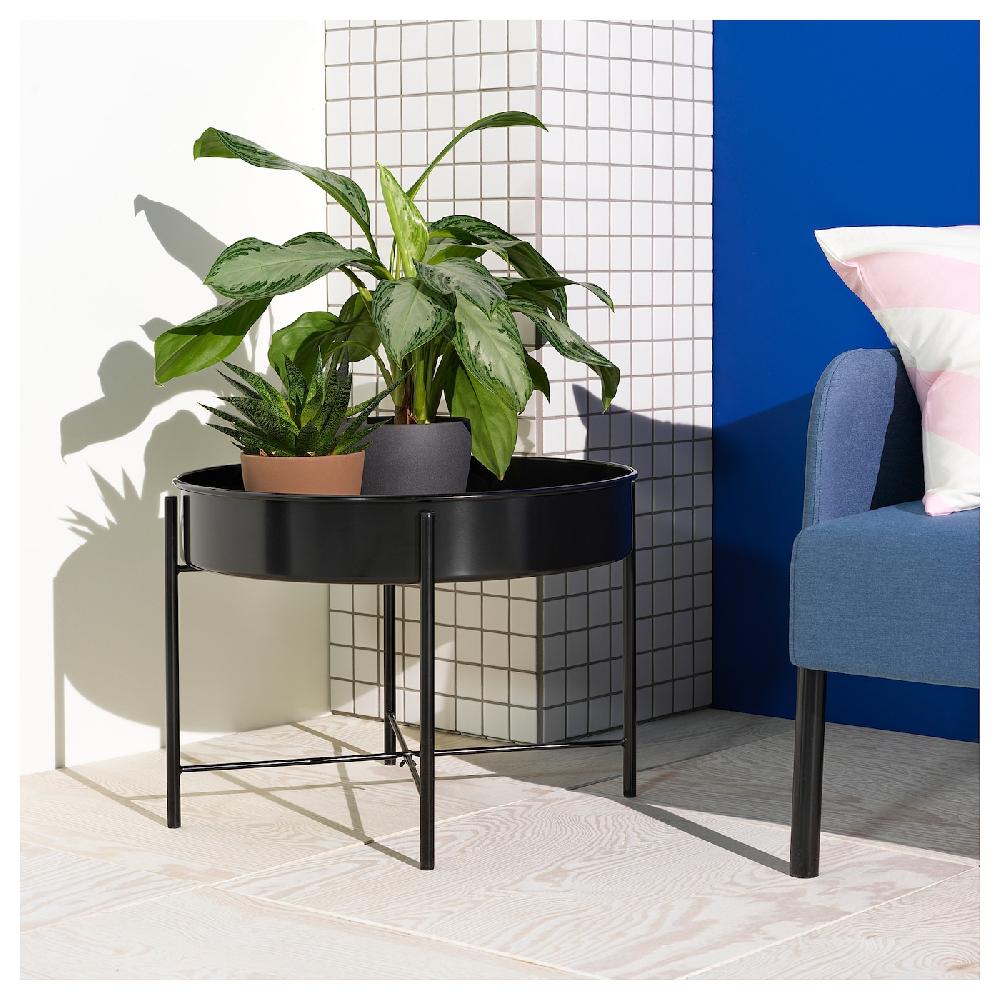 IKEA KULTURSKOG Piedistallo Per Piante Nero 58 Cm