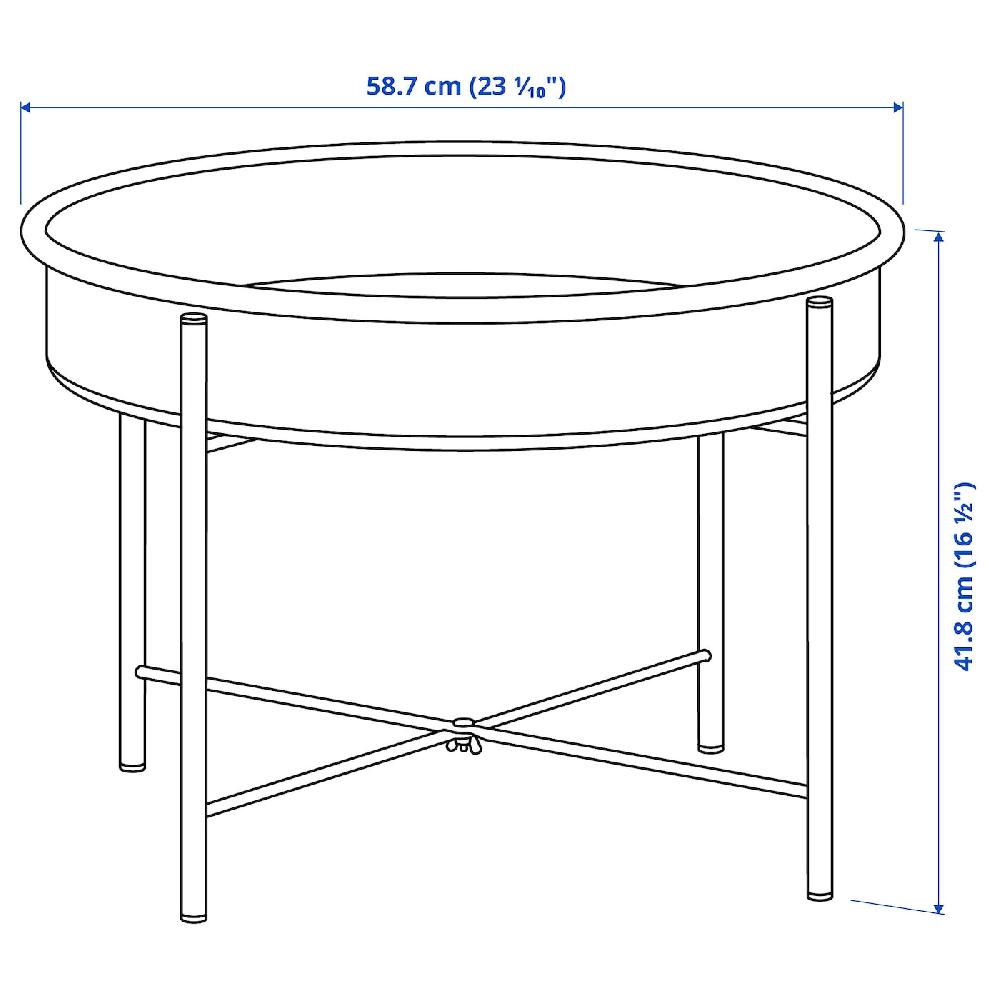 IKEA KULTURSKOG Piedistallo Per Piante Nero 58 Cm