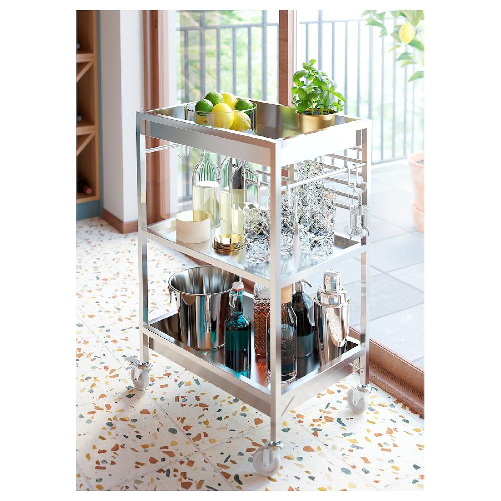 IKEA KUNGSFORS Carrello Inox 60x40 Cm