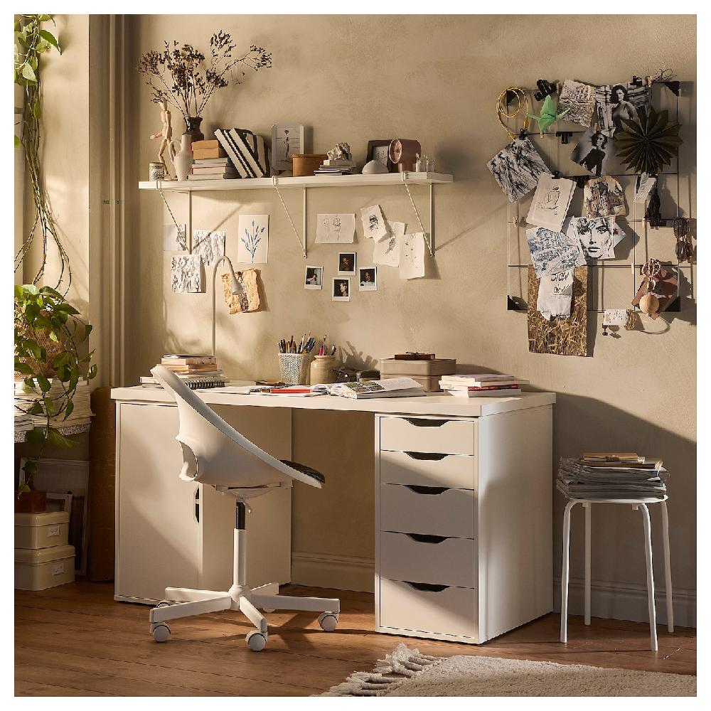 IKEA LAGKAPTEN / ALEX Scrivania Bianco 140x60 Cm