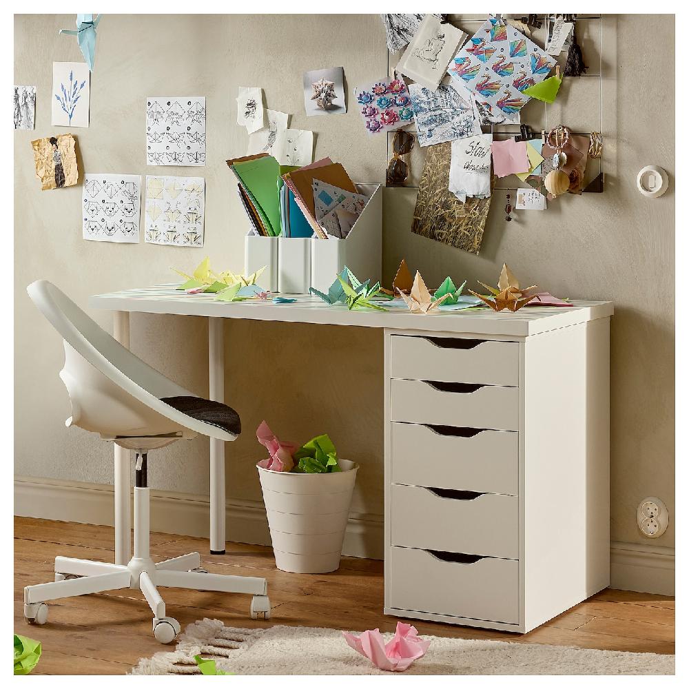 IKEA LAGKAPTEN Piano Tavolo Bianco 120x60 Cm
