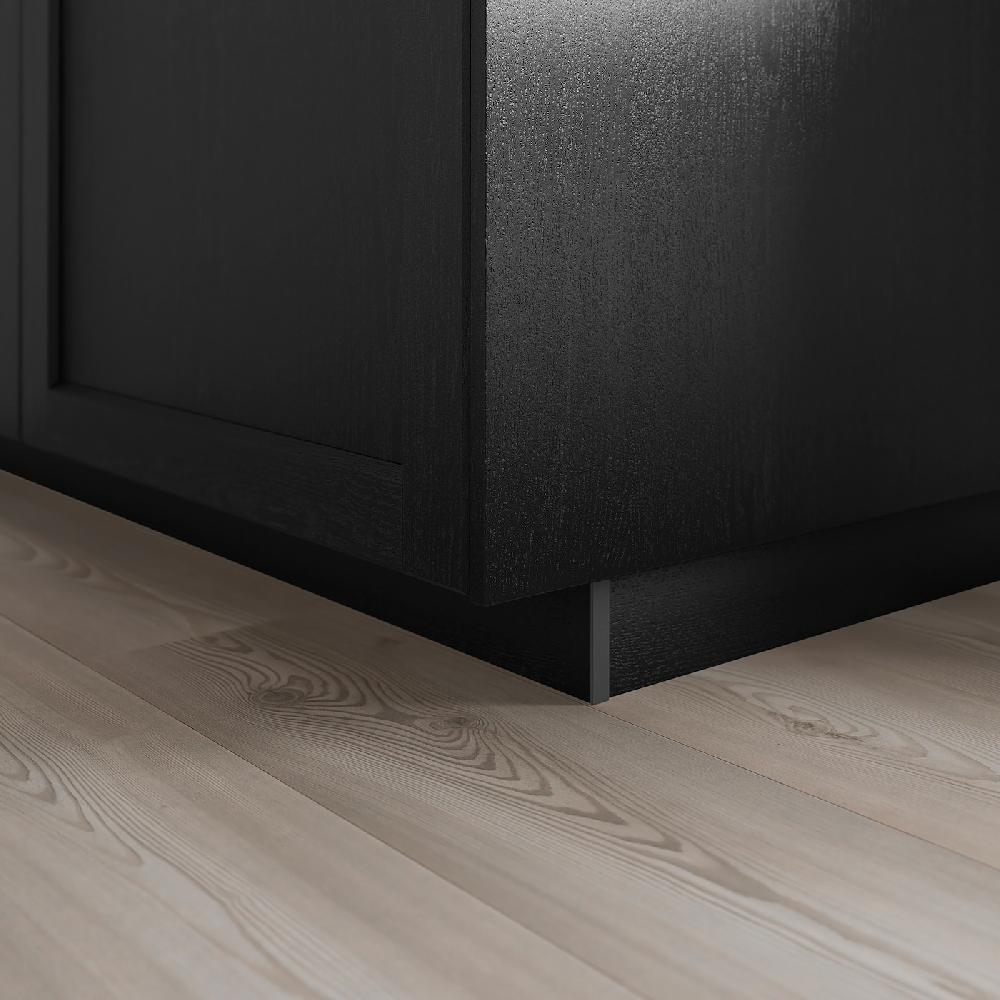 IKEA LERHYTTAN Zoccolo Mordente Nero 220x8 Cm