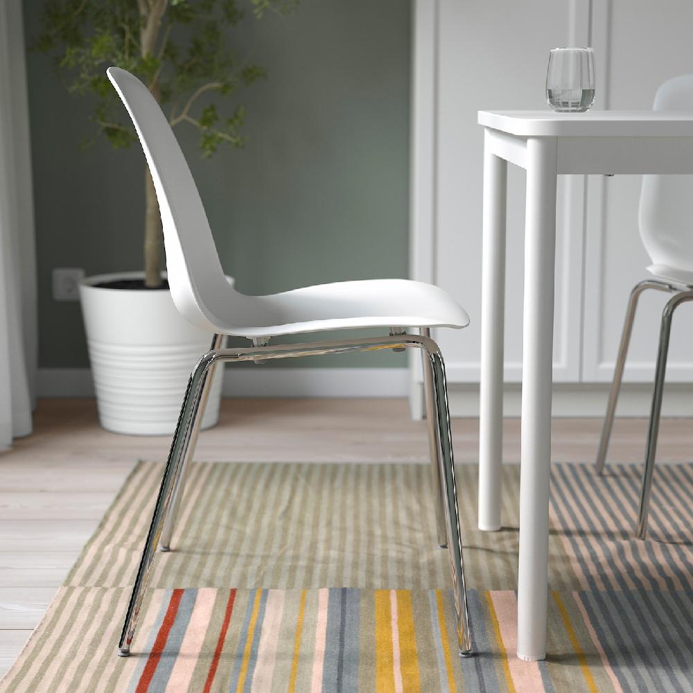 IKEA LIDÅS Sedia Bianco/Sefast Cromato