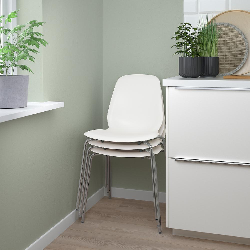 IKEA LIDÅS Sedia Bianco/Sefast Cromato