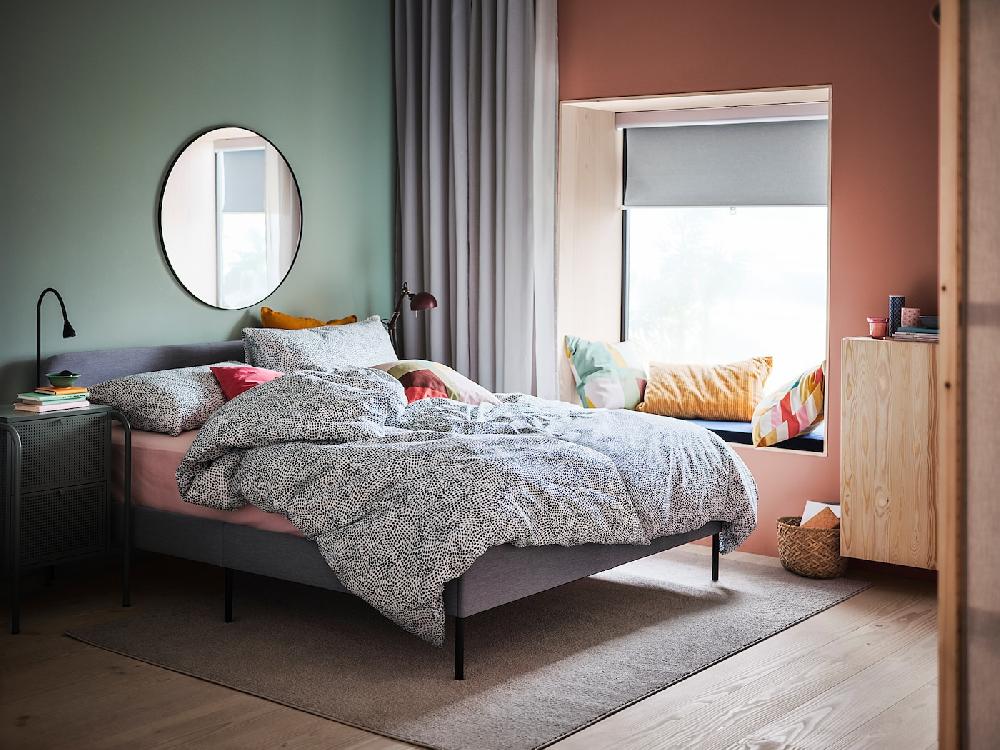IKEA LINDBYN Specchio Nero 110 Cm