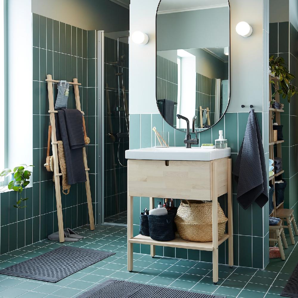 IKEA LINDBYN Specchio Nero 60x120 Cm