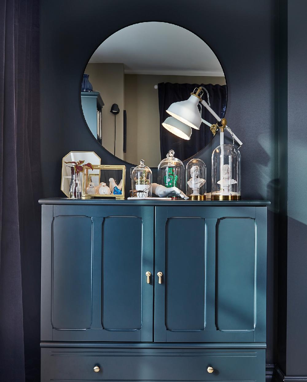 IKEA LINDBYN Specchio Nero 80 Cm