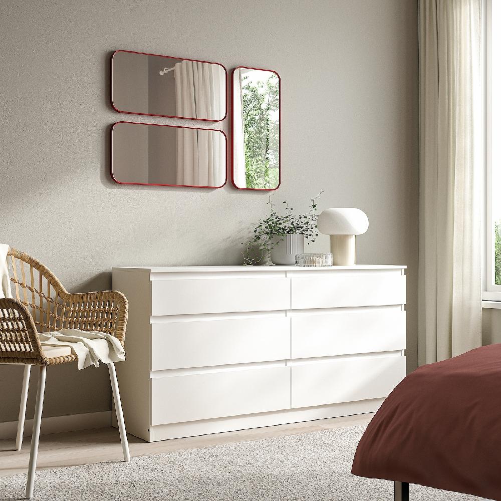 IKEA LINDBYN Specchio Rosso 28x60 Cm