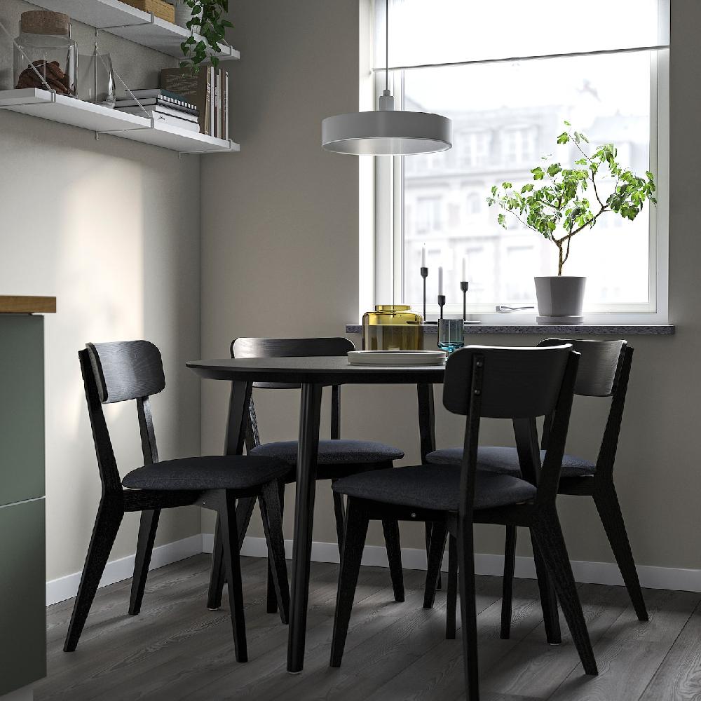 IKEA LISABO Sedia Nero/Tallmyra Nero/grigio