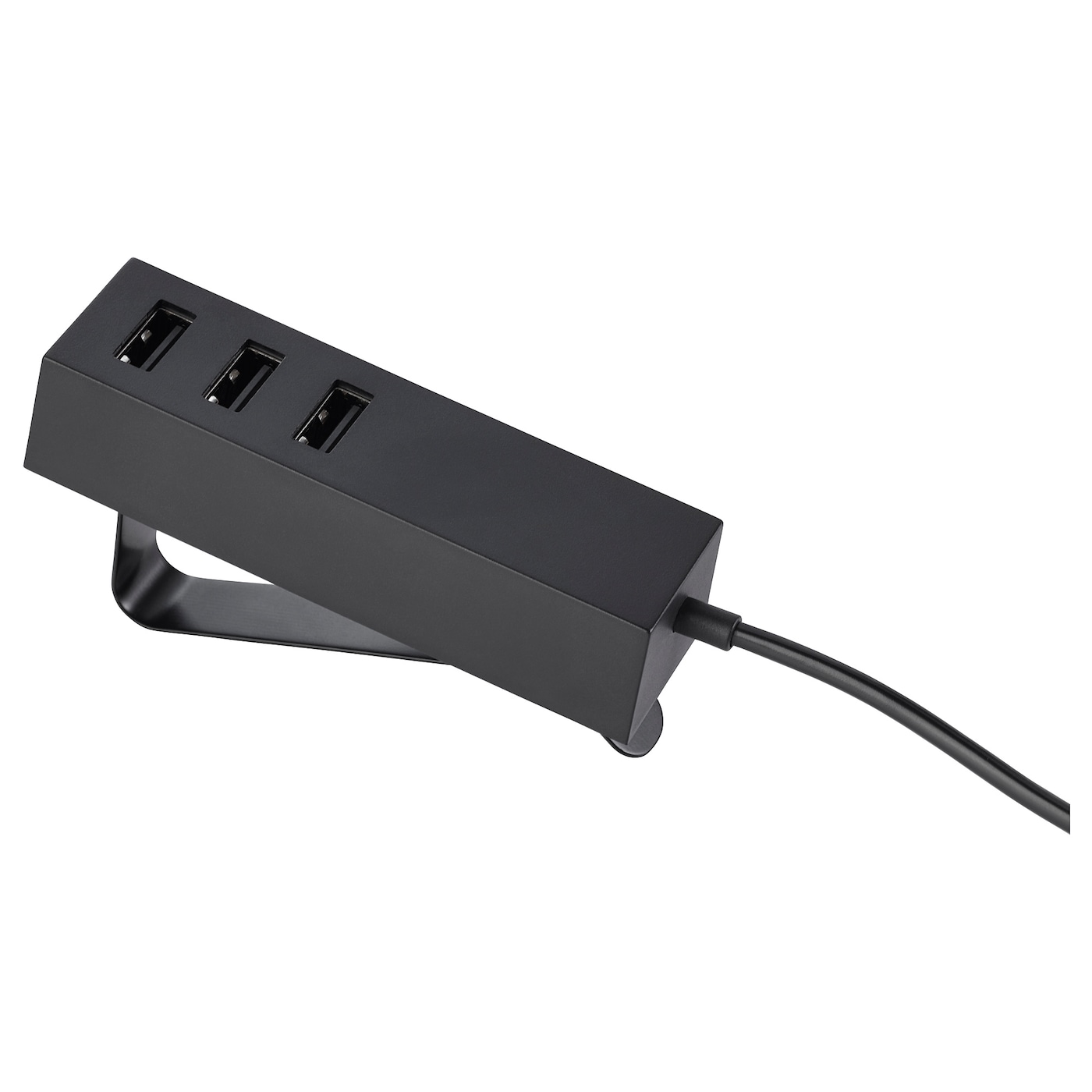 IKEA LÖRBY Caricabatteria USB con morsetto nero