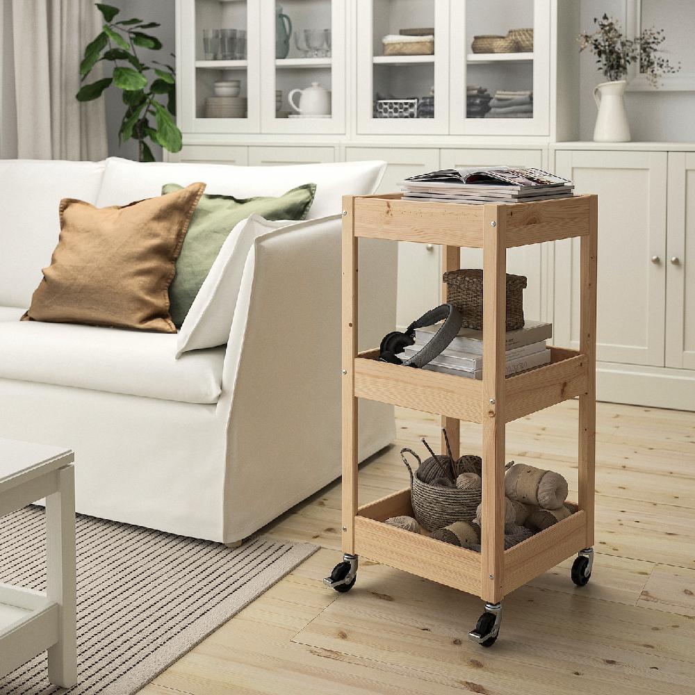 IKEA LOSHULT Carrello Pino 38x38x82 Cm