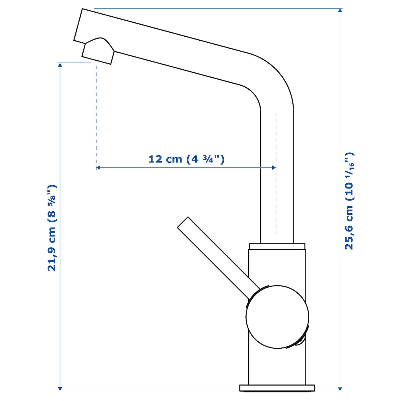 IKEA LUNDSKÄR Miscelatore Per Lavabo Nero