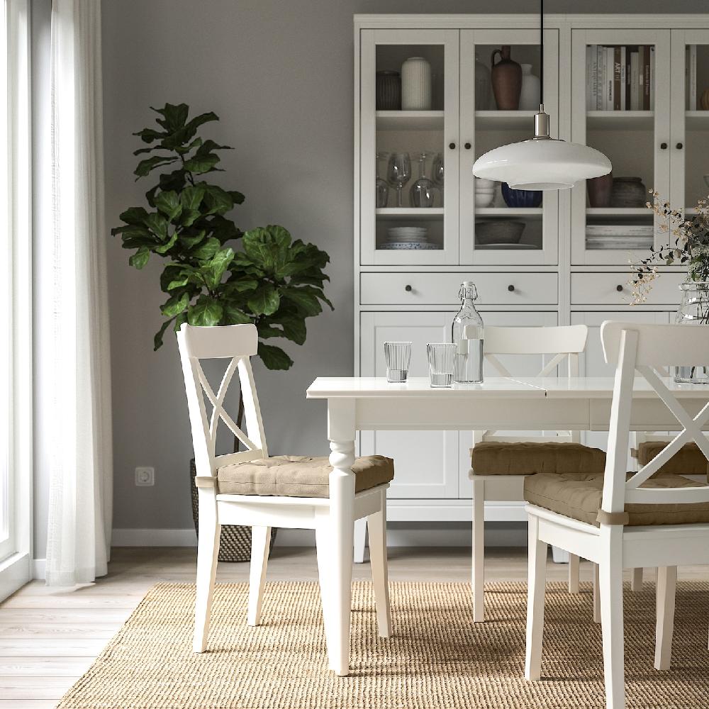 IKEA MALINDA Cuscino Per Sedia Beige 40/35x38x7 Cm