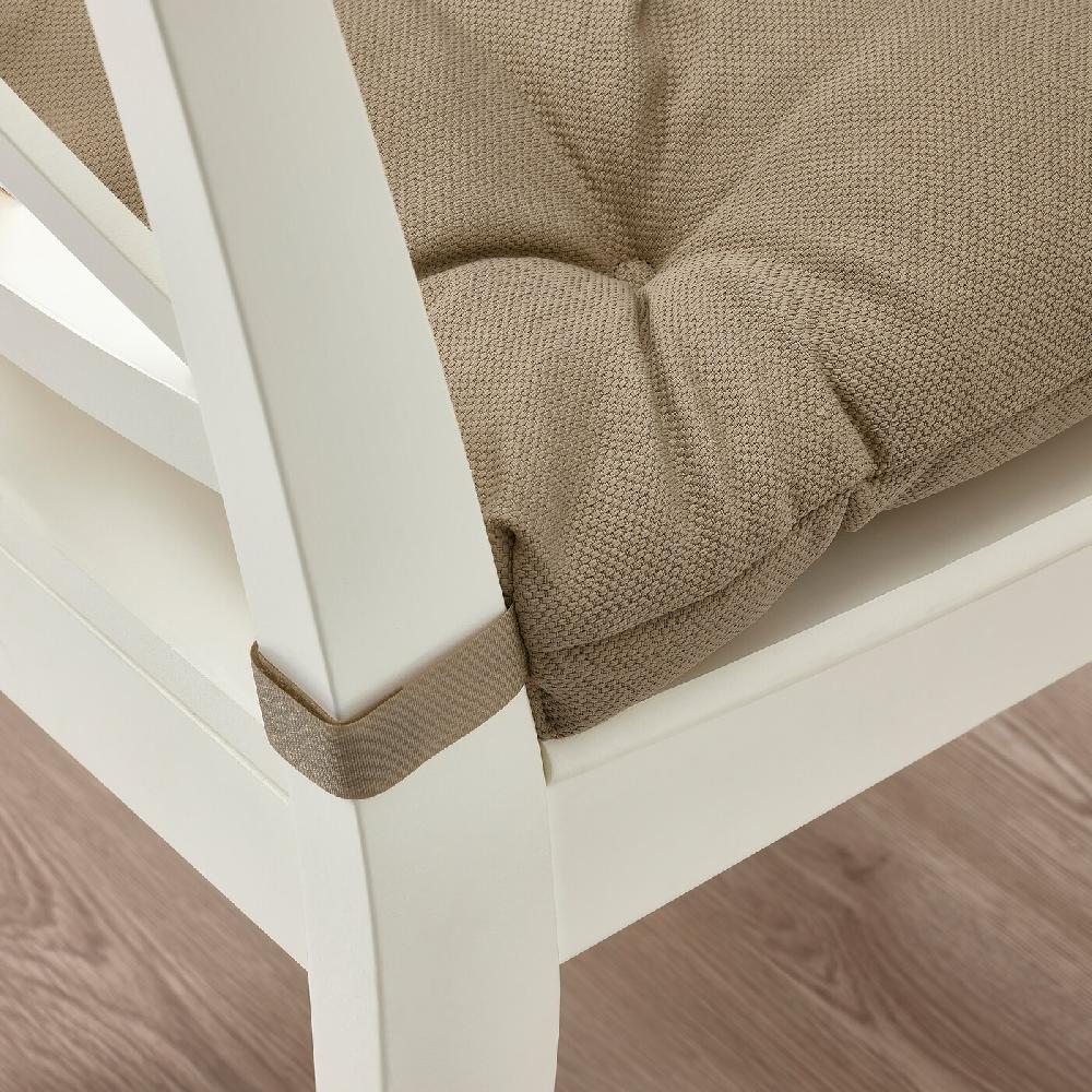IKEA MALINDA Cuscino Per Sedia Beige 40/35x38x7 Cm