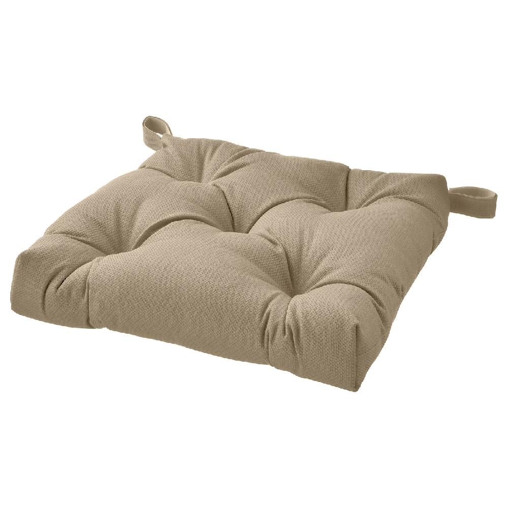 IKEA MALINDA Cuscino per sedia beige 40/35x38x7 cm