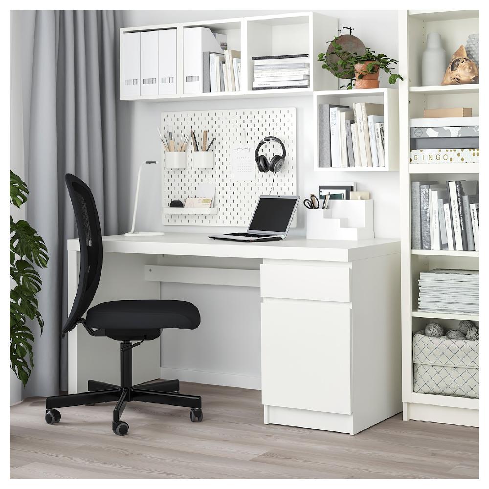 IKEA MALM Scrivania Bianco 140x65 Cm