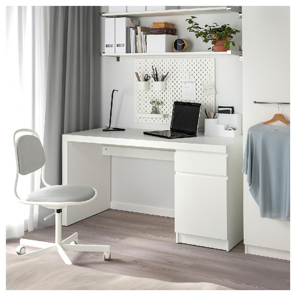 IKEA MALM Scrivania Bianco 140x65 Cm
