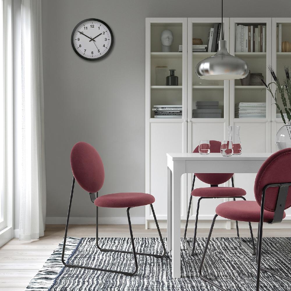 IKEA MÅNHULT Sedia Nero/Hakebo Rosso Intenso