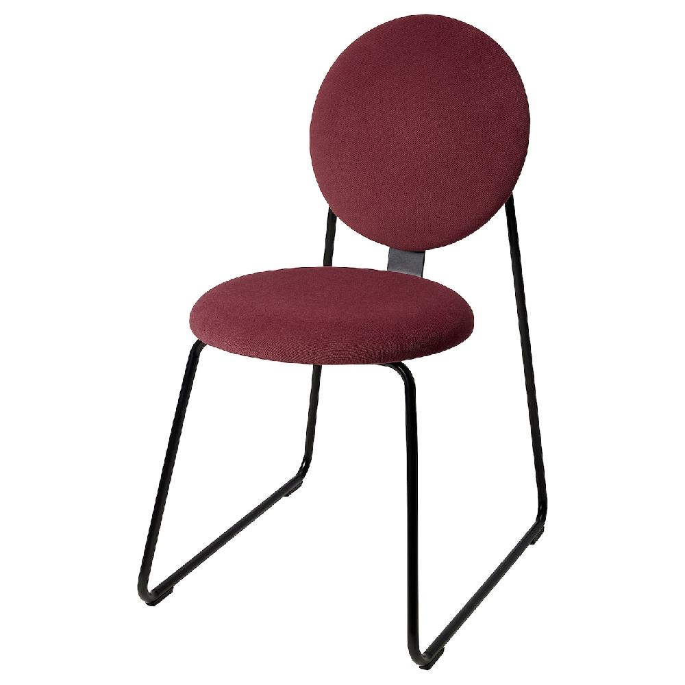 IKEA MÅNHULT Sedia nero/Hakebo rosso intenso