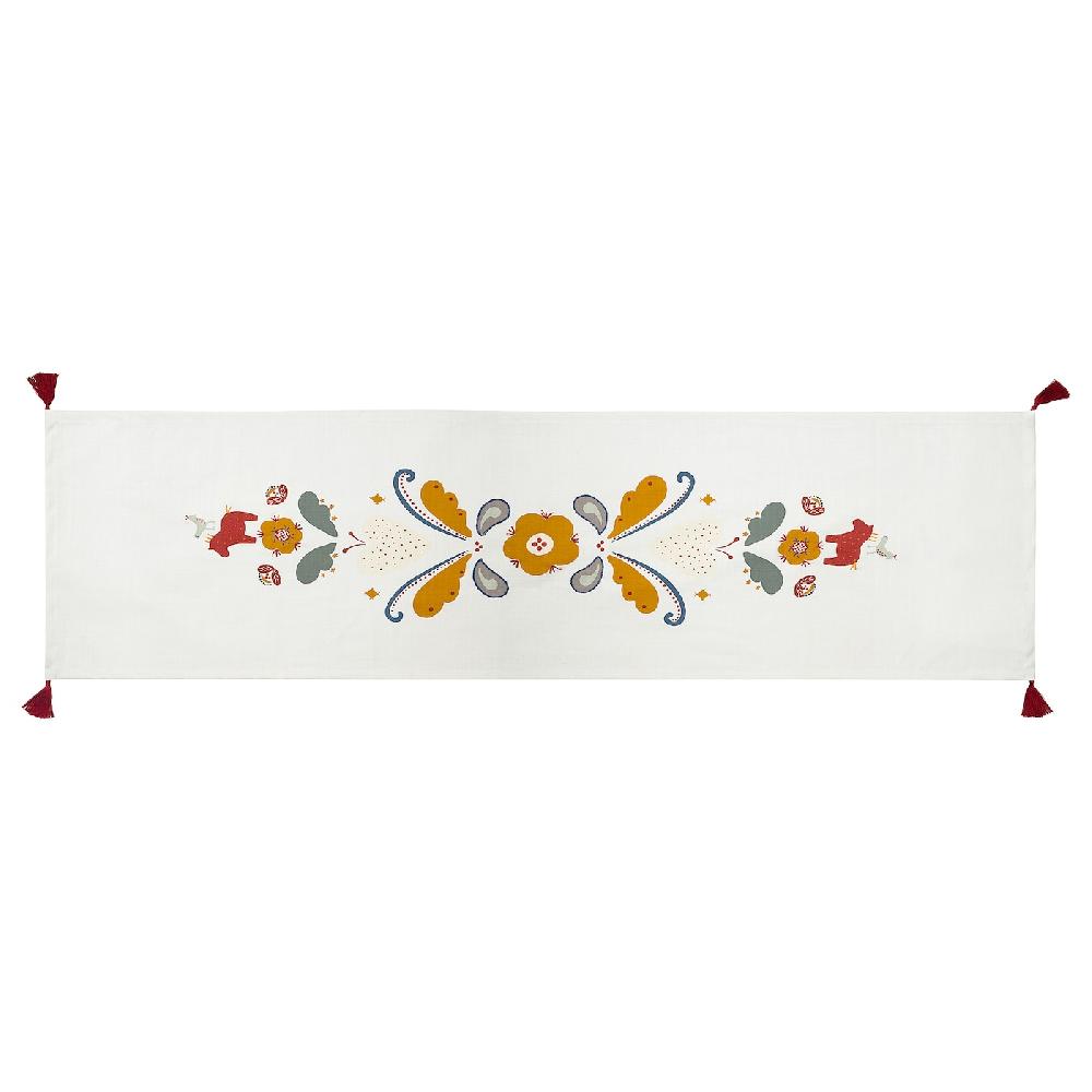 IKEA MÄVINN Runner Bianco Rosso/nappa 35x130 Cm