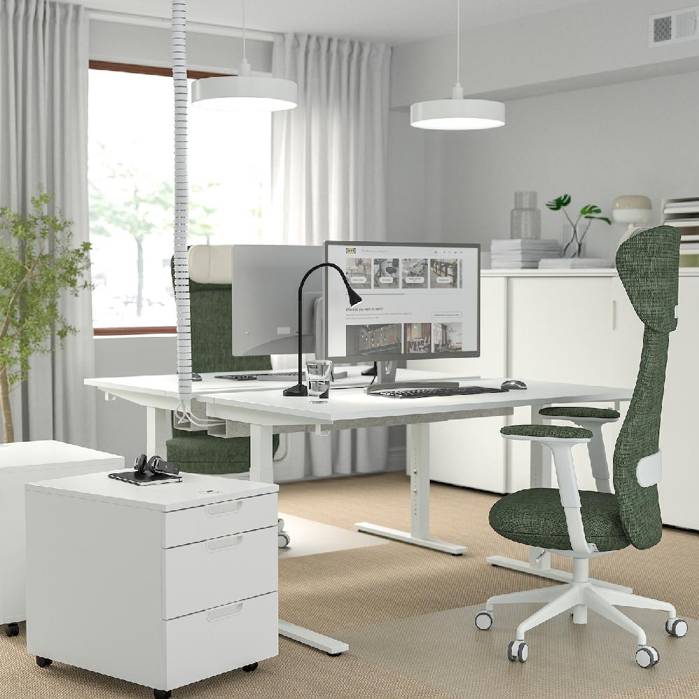IKEA MITTZON Scrivania Bianco 140x60 Cm