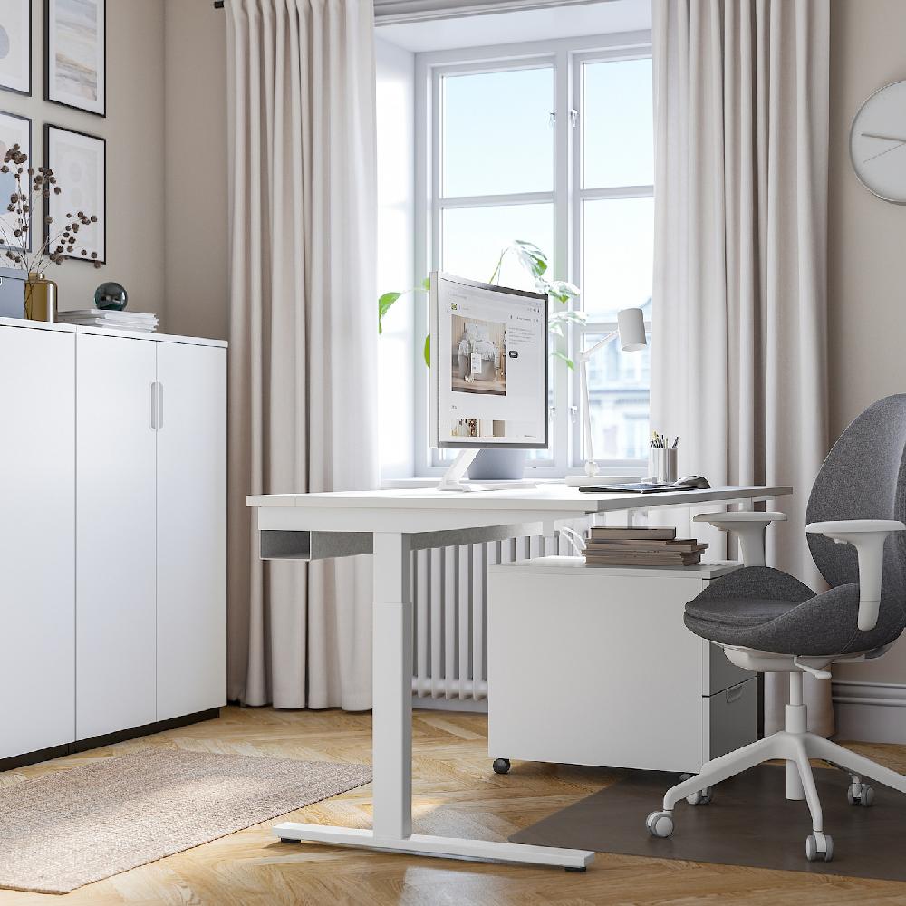 IKEA MITTZON Scrivania Bianco 160x60 Cm