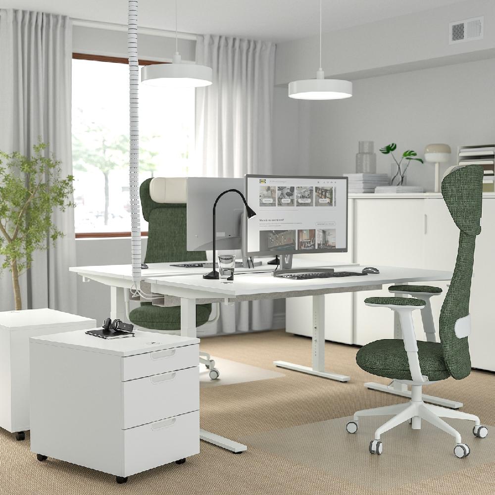 IKEA MITTZON Scrivania Bianco 160x80 Cm
