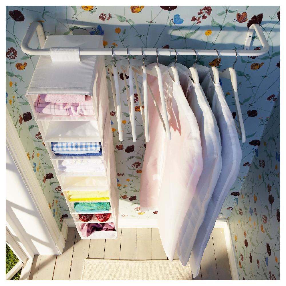IKEA MULIG Bastone Appendiabiti Bianco 60-90 Cm