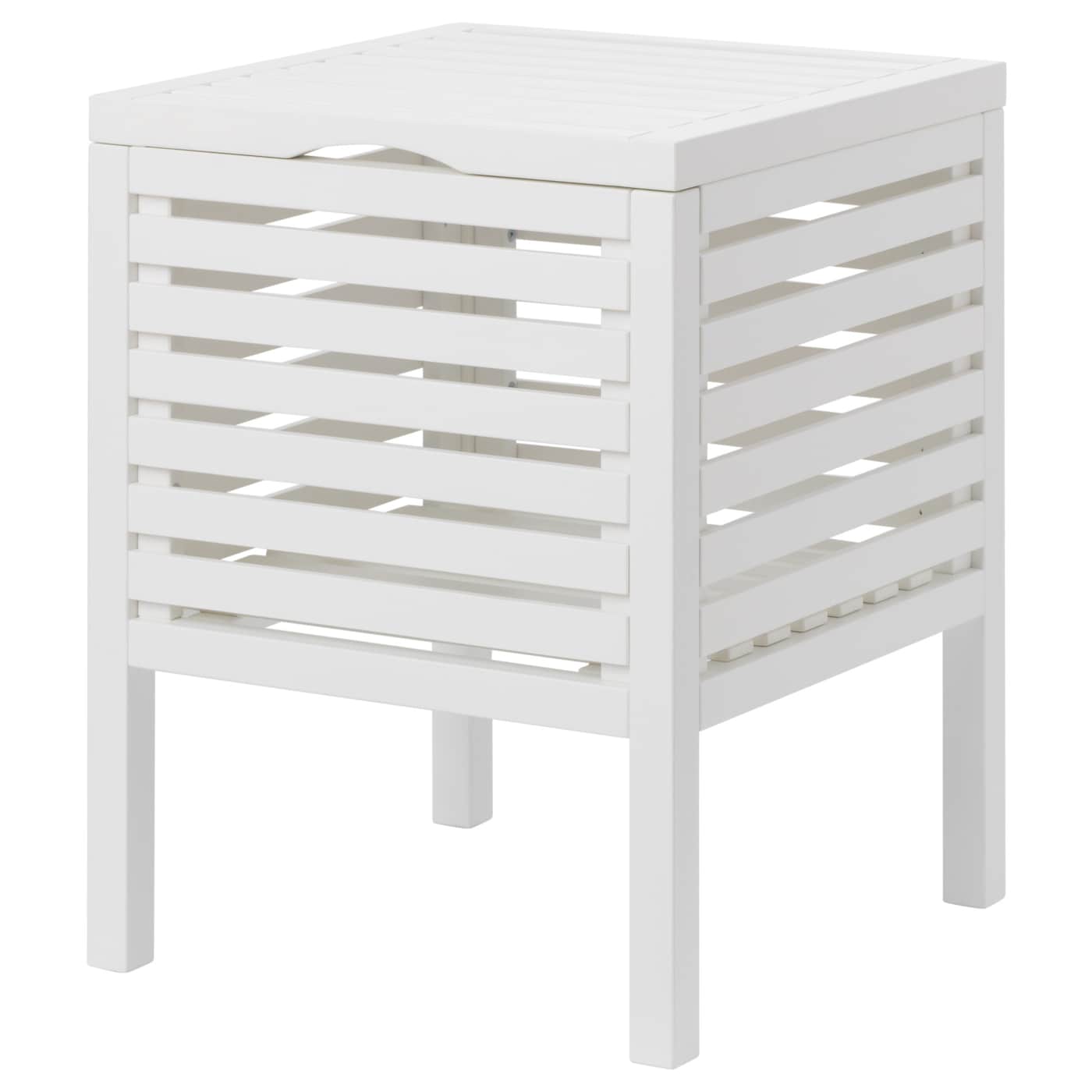 IKEA MUSKAN Sgabello con contenitore bianco 50 cm