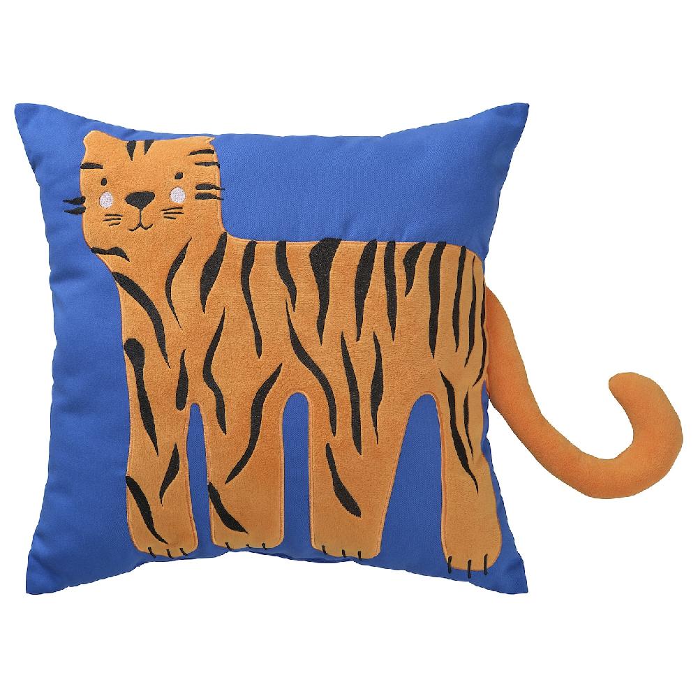 IKEA NATTHÄGER Cuscino blu/tigre 50x50 cm