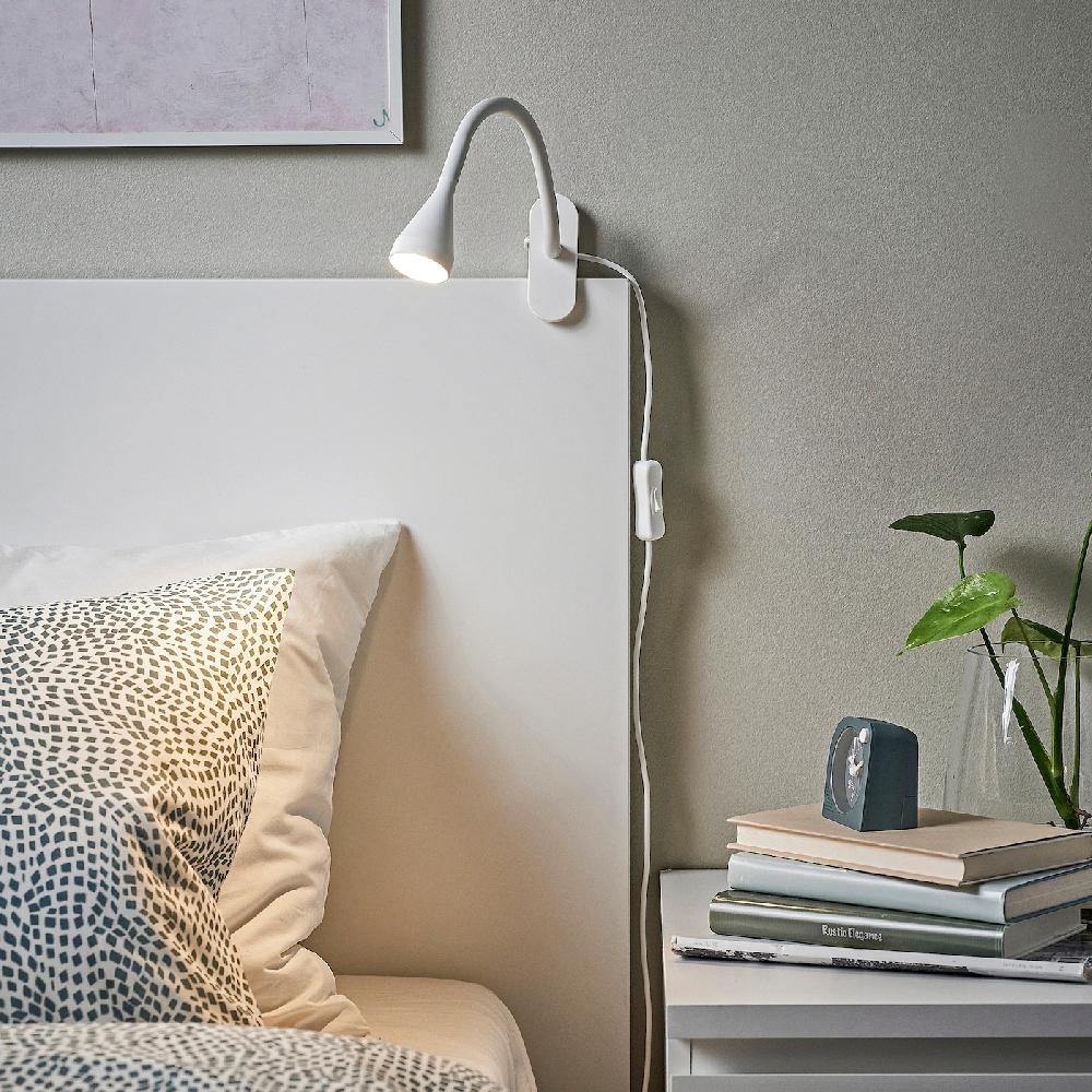 IKEA NÄVLINGE Faretto A LED Con Morsetto Bianco