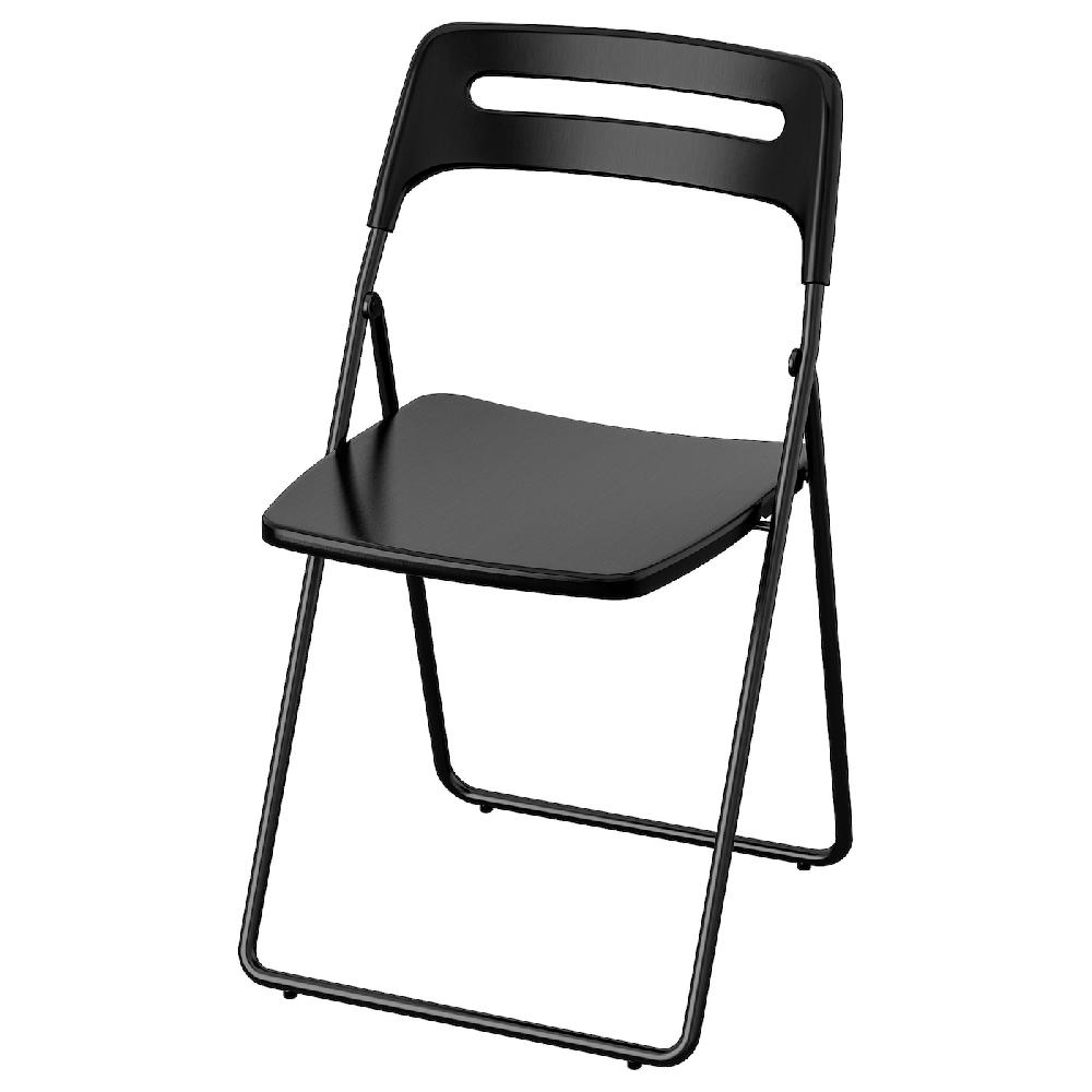 IKEA NISSE Sedia pieghevole nero