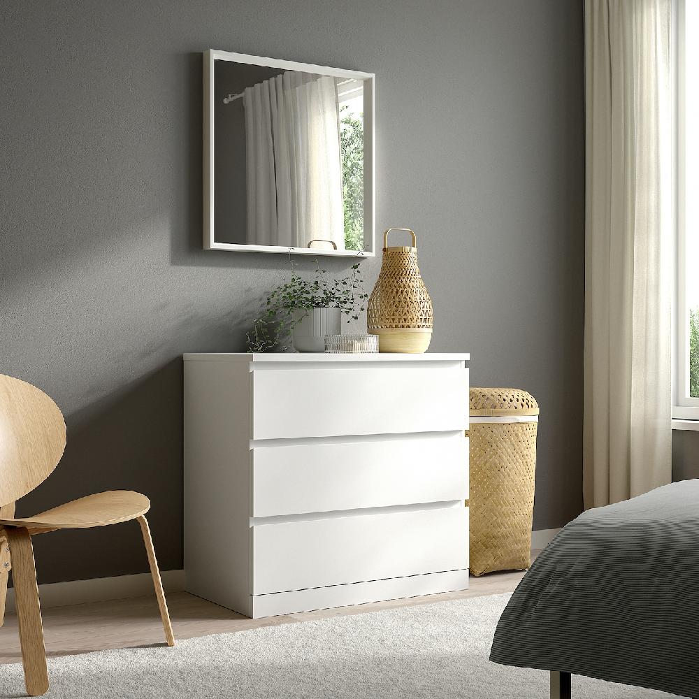 IKEA NISSEDAL Specchio Bianco 65x65 Cm