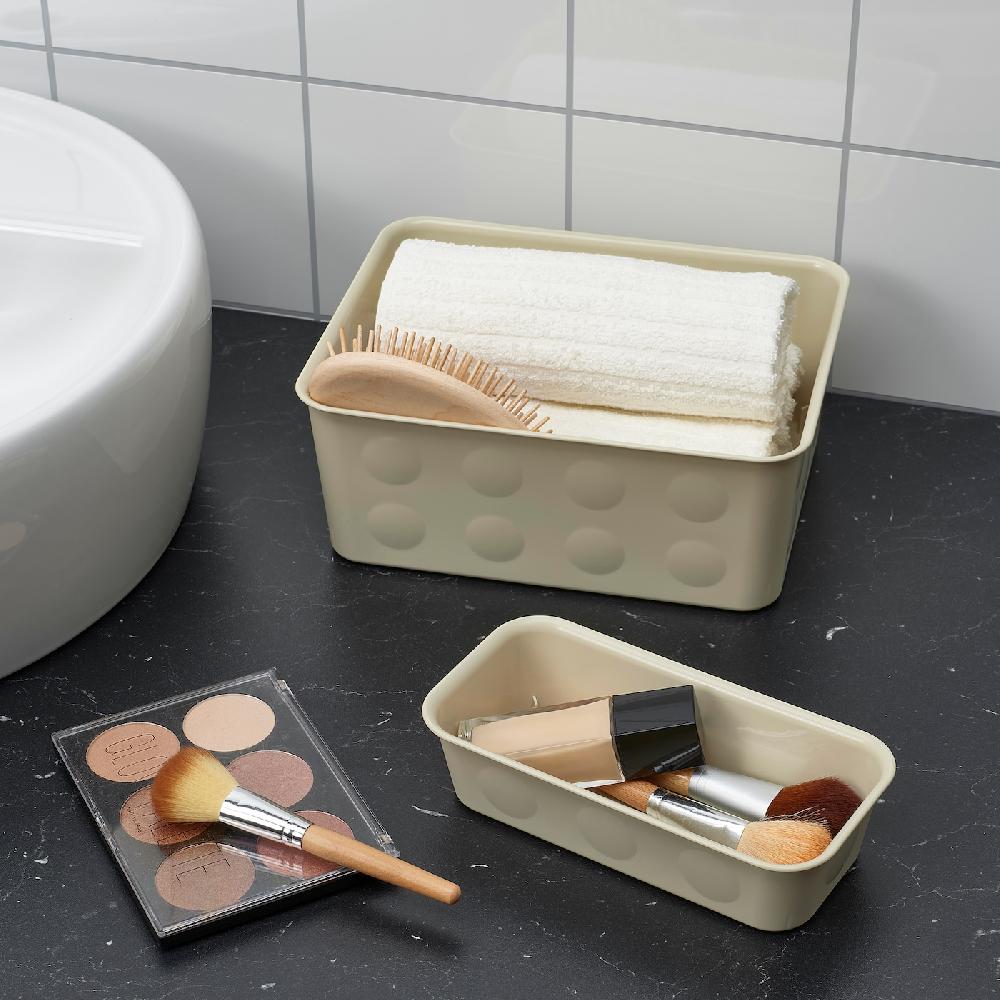 IKEA NOJIG Portaoggetti Plastica/beige 10x20x5 Cm