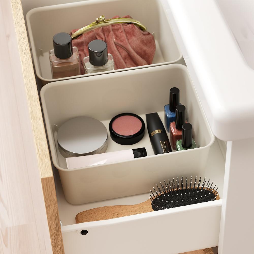 IKEA NOJIG Portaoggetti Plastica/beige 20x25x10 Cm