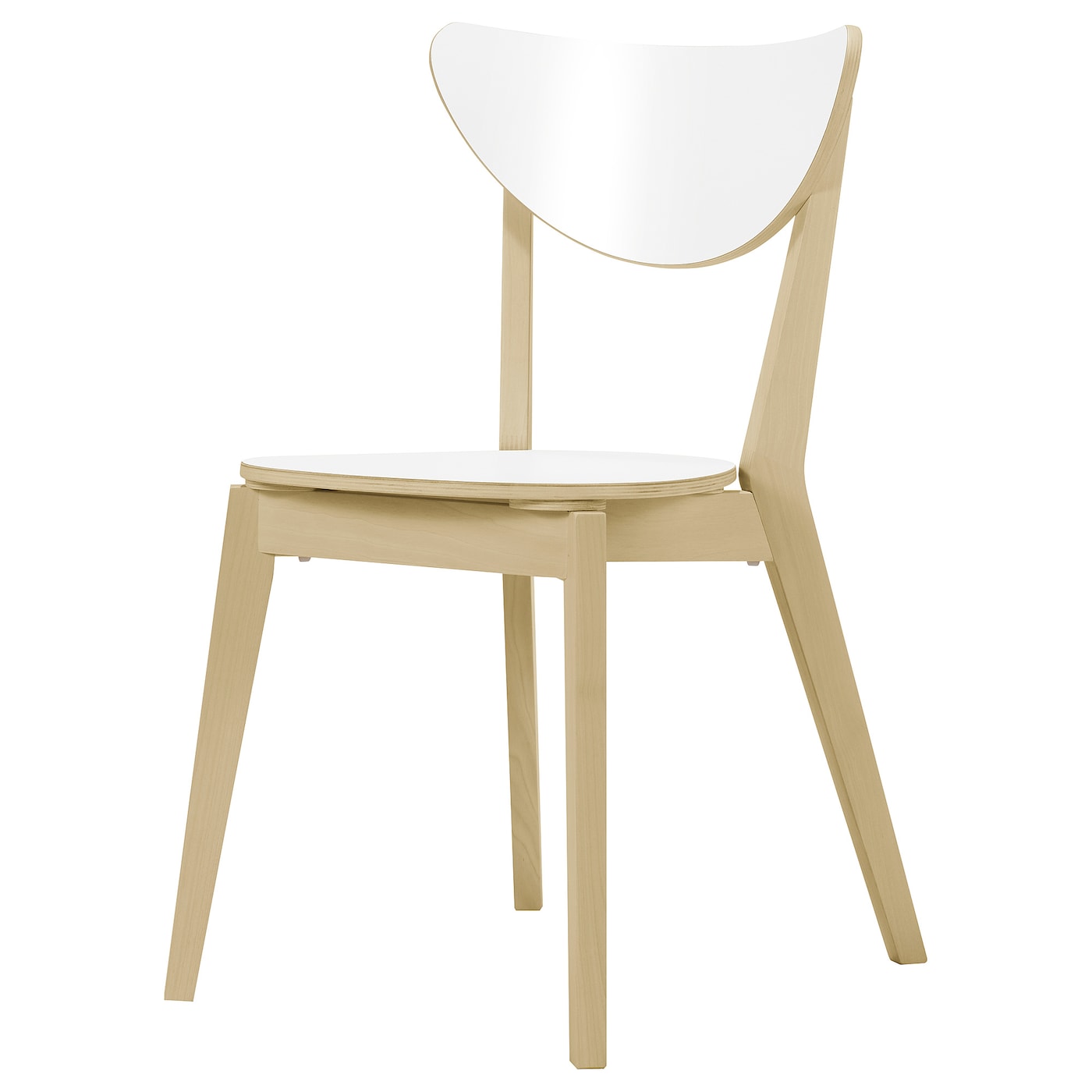 IKEA NORDMYRA Sedia bianco/betulla
