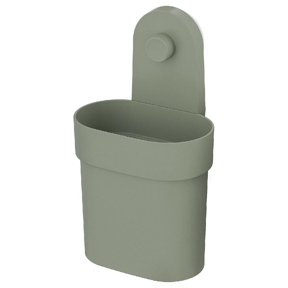 IKEA ÖBONÄS Contenitore con ventosa grigio-verde