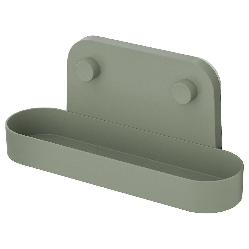 IKEA ÖBONÄS Mensola con ventosa grigio-verde 28 cm