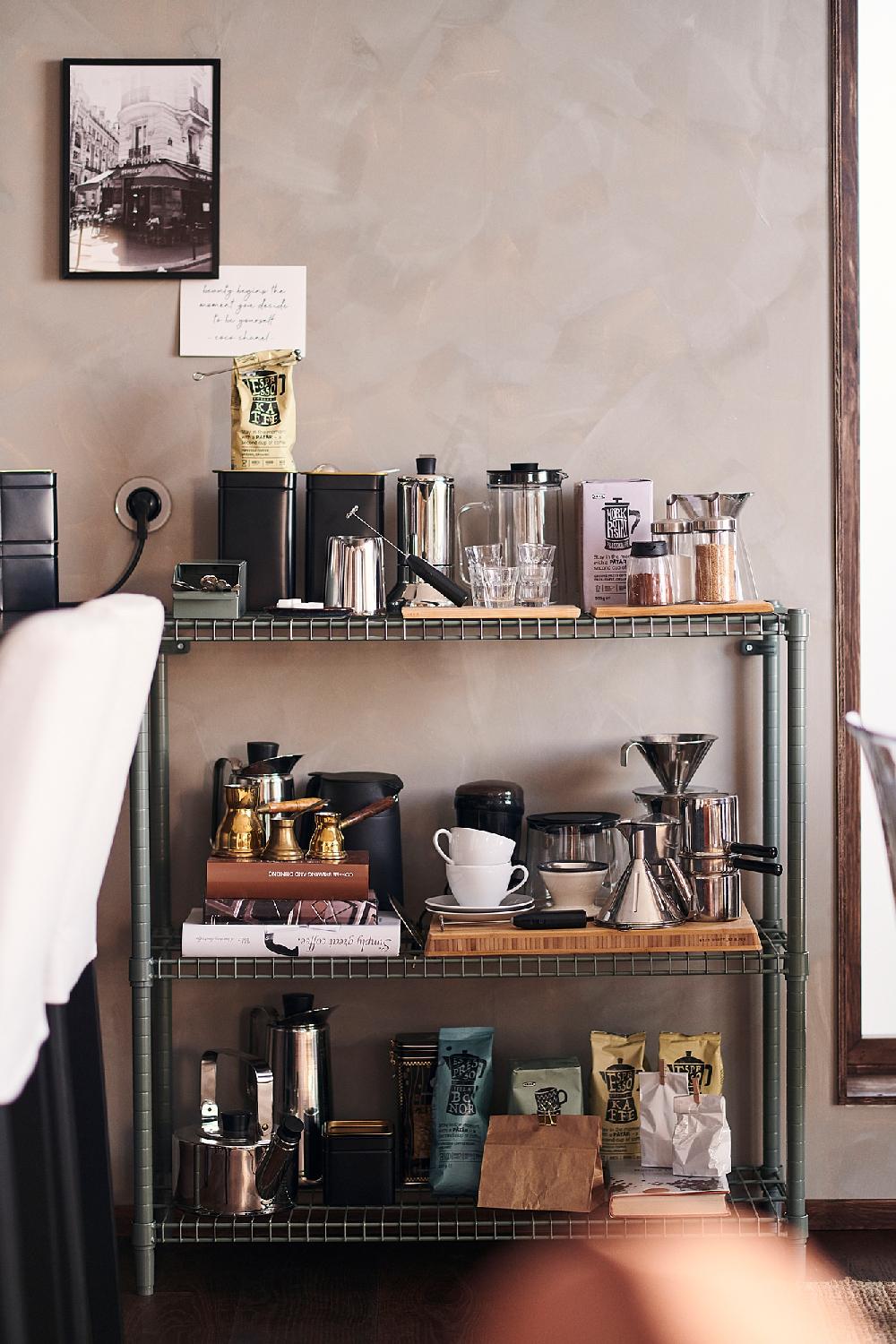 IKEA OMAR Scaffale Grigio-verde 92x36x94 Cm