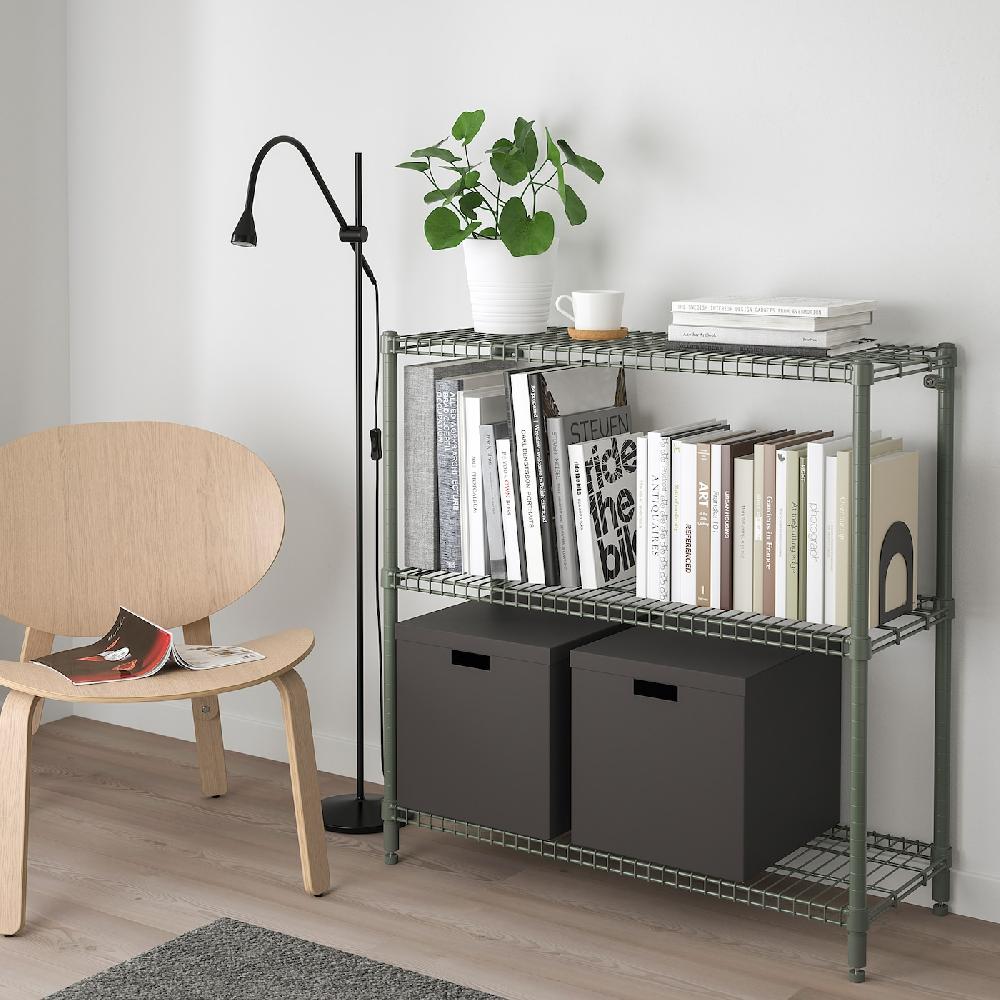 IKEA OMAR Scaffale Grigio-verde 92x36x94 Cm