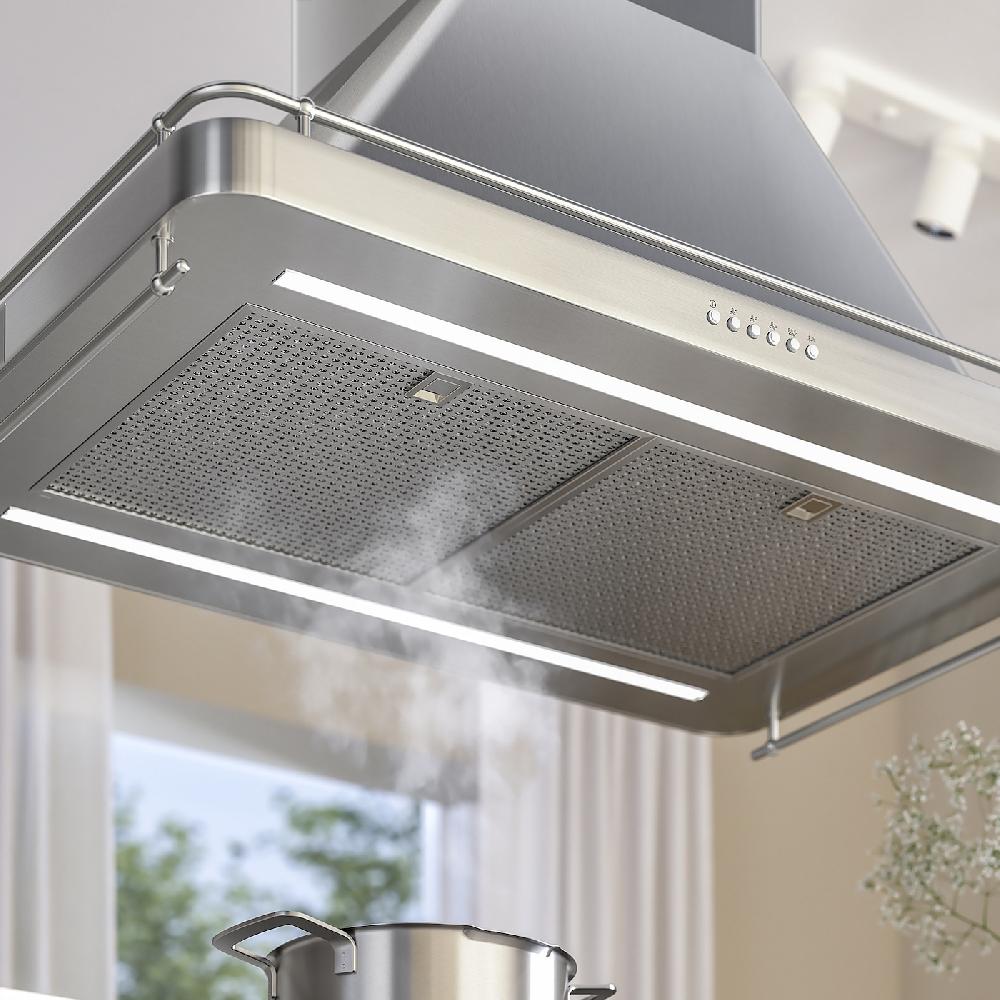 IKEA OMNEJD Cappa Aspirante Da Soffitto Inox 90 Cm