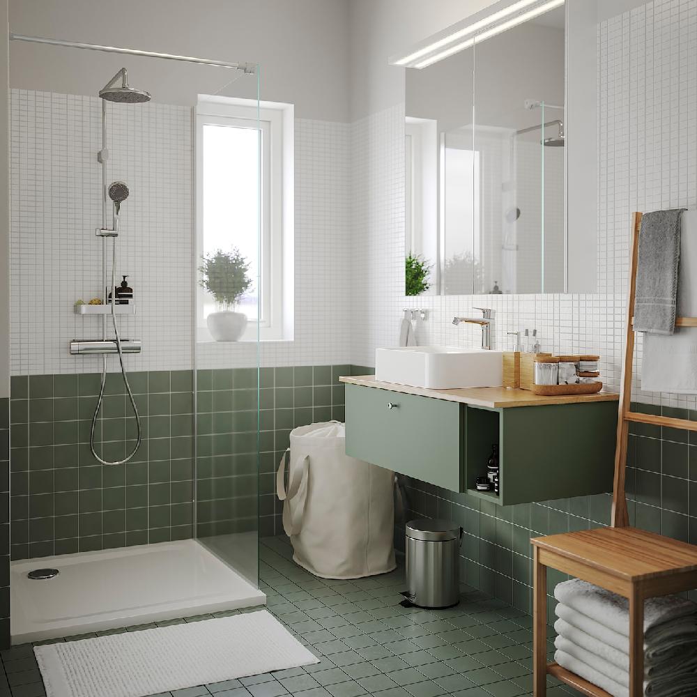 IKEA OPPEJEN Parete Per Doccia Vetro 84x199 Cm