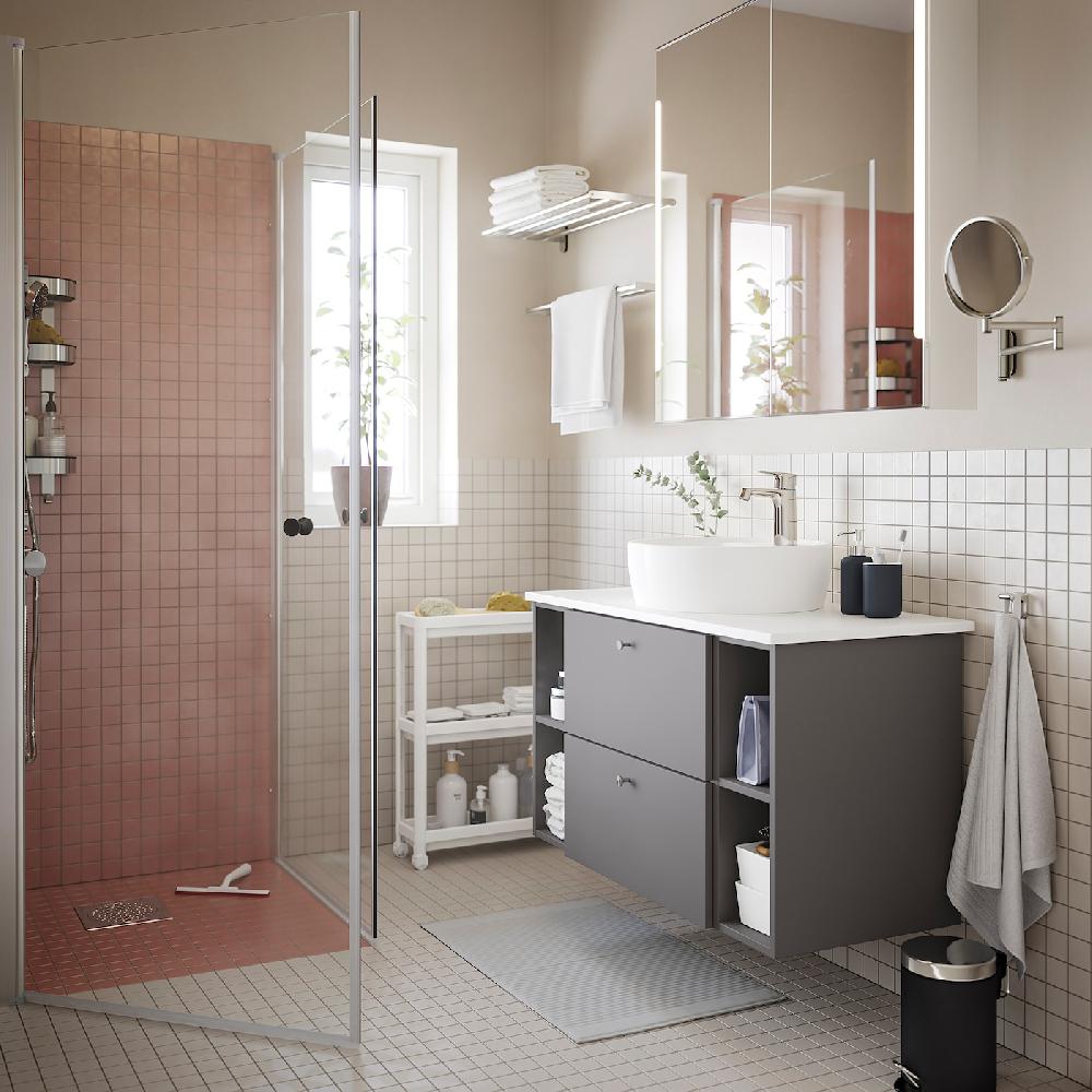 IKEA OPPEJEN Porta Per Doccia Vetro 84x202 Cm