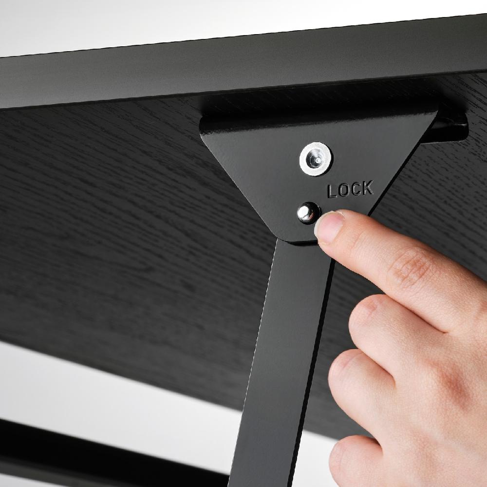 IKEA ÖSTAVALL Tavolino Regolabile Nero 90 Cm