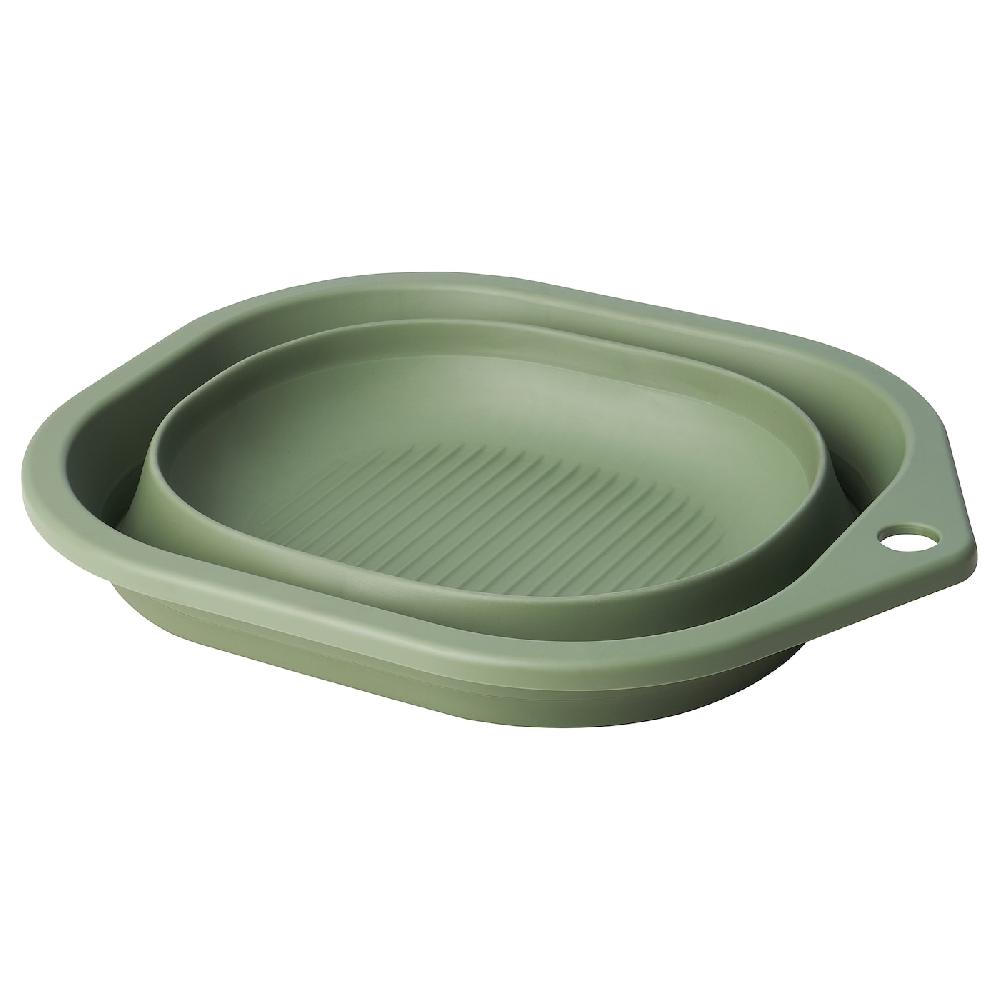 IKEA PEPPRIG Vaschetta pieghevole/verde 10 l
