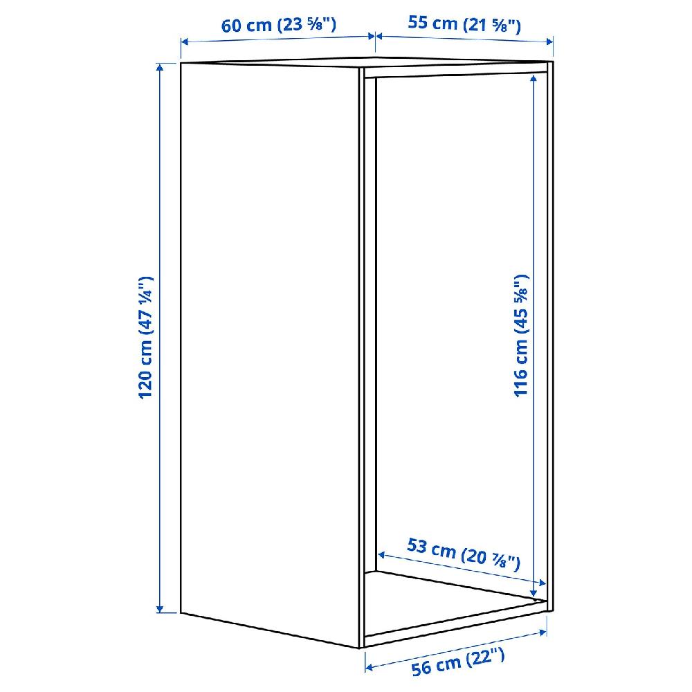 IKEA PLATSA Struttura Bianco 60x55x120 Cm