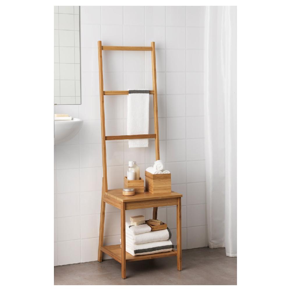 IKEA RÅGRUND Sedia Con Portasciugamani Bambù