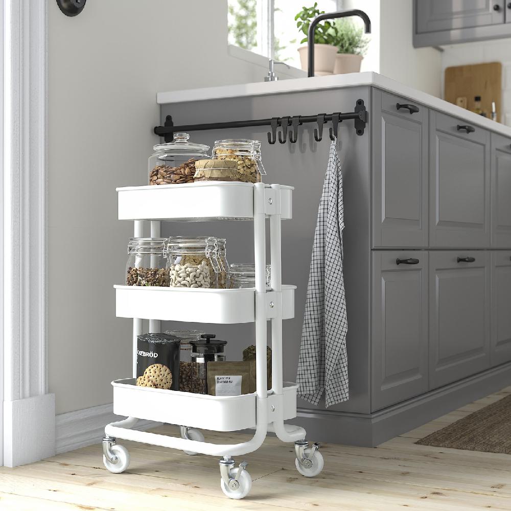 IKEA RÅSKOG Carrello Bianco 28x38x61 Cm