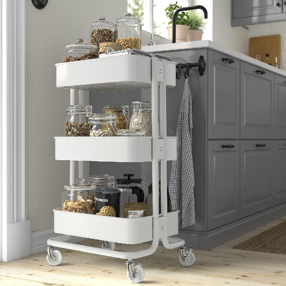 IKEA RÅSKOG Carrello Bianco 35x45x77 Cm