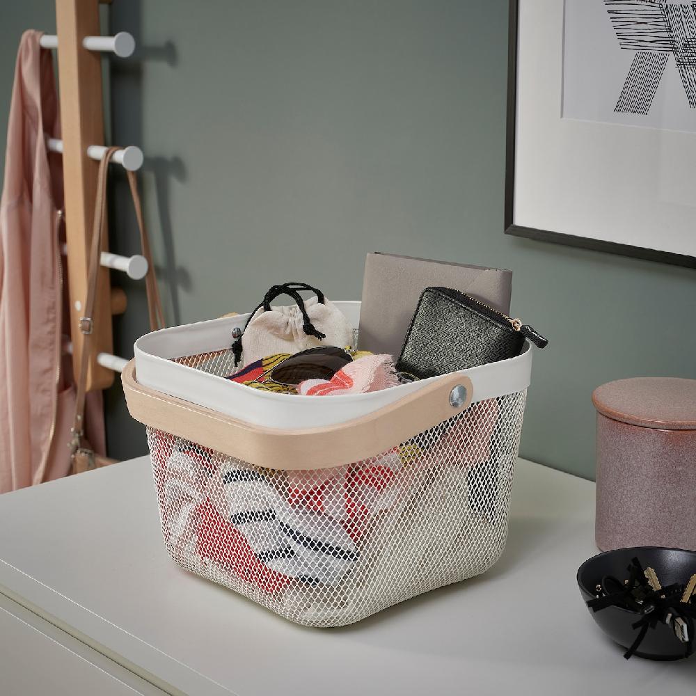 IKEA RISATORP Cestino Bianco 25x26x18 Cm